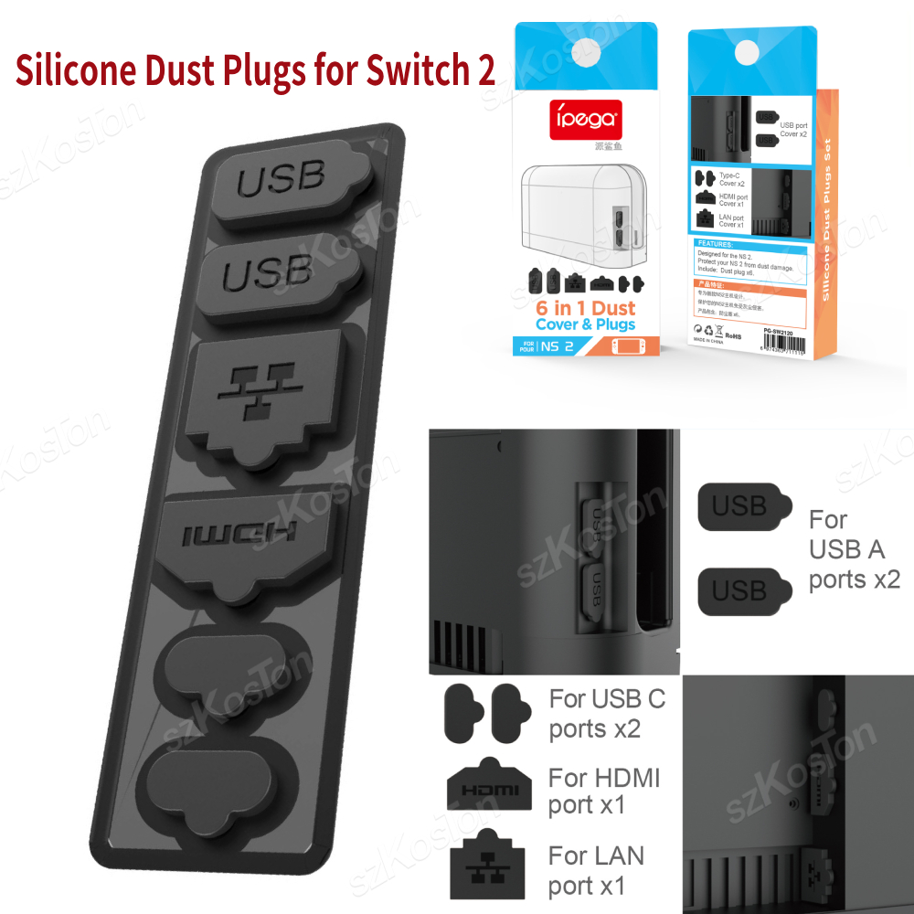 Gaming Console Type - Silicone Dust Plugs Set for Switch