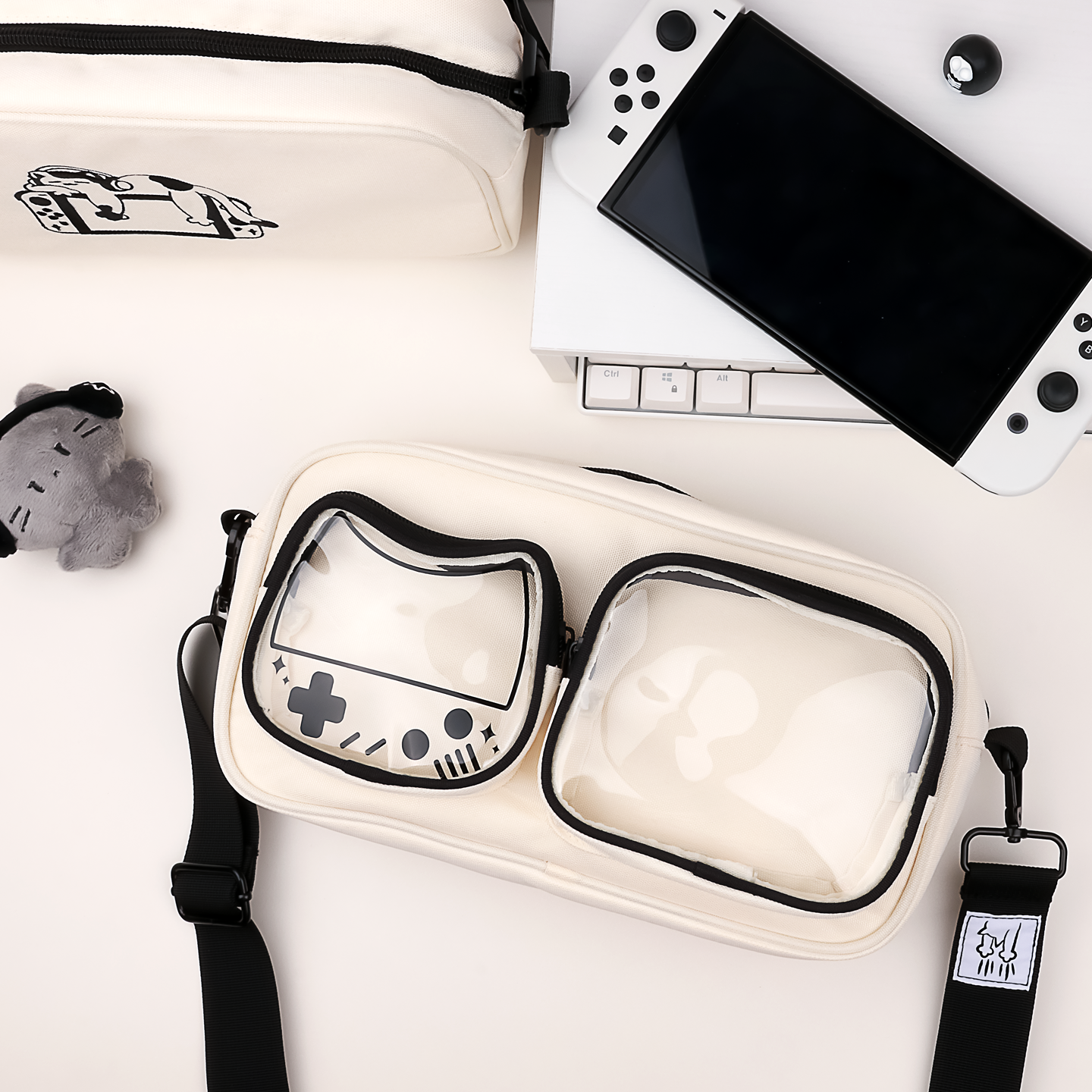 Cat-Themed Gaming Crossbody Ba - Gaming Console Display ulasan dan harga