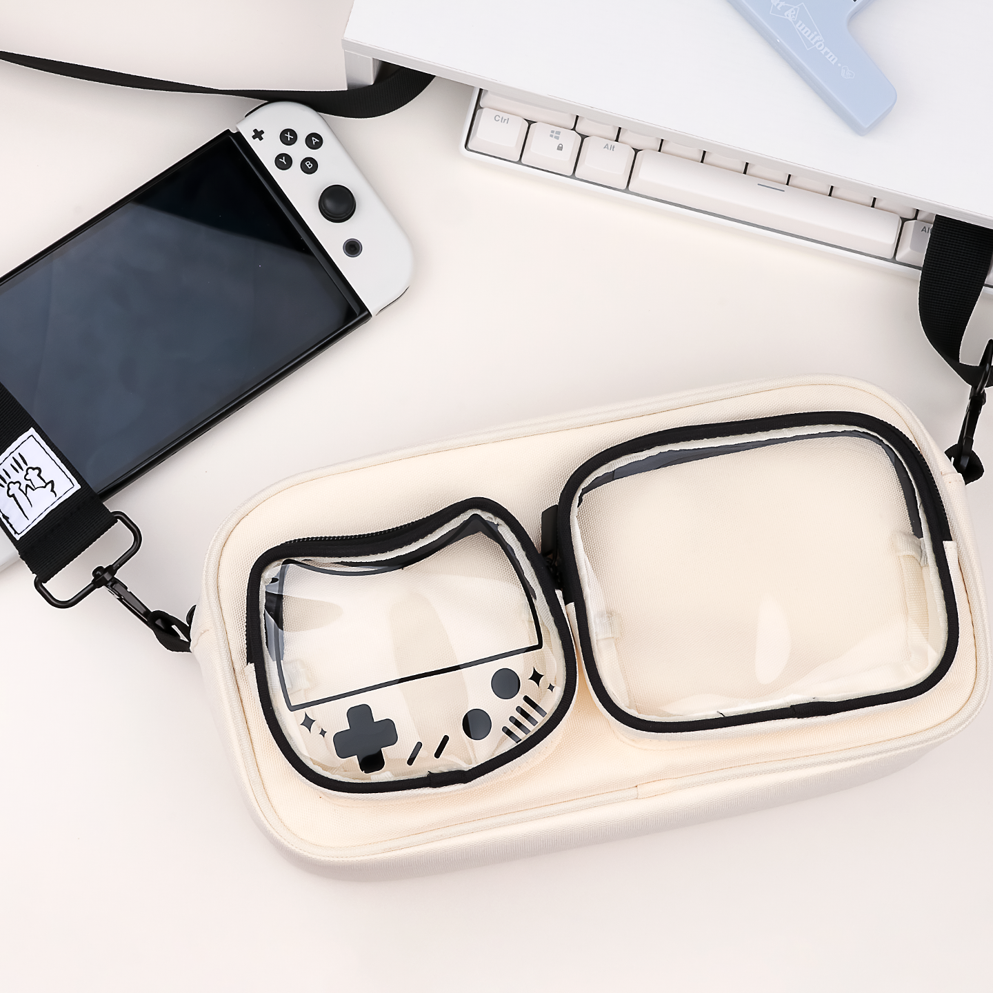 Cat-Themed Gaming Crossbody Ba - Gaming Console Display ulasan dan harga