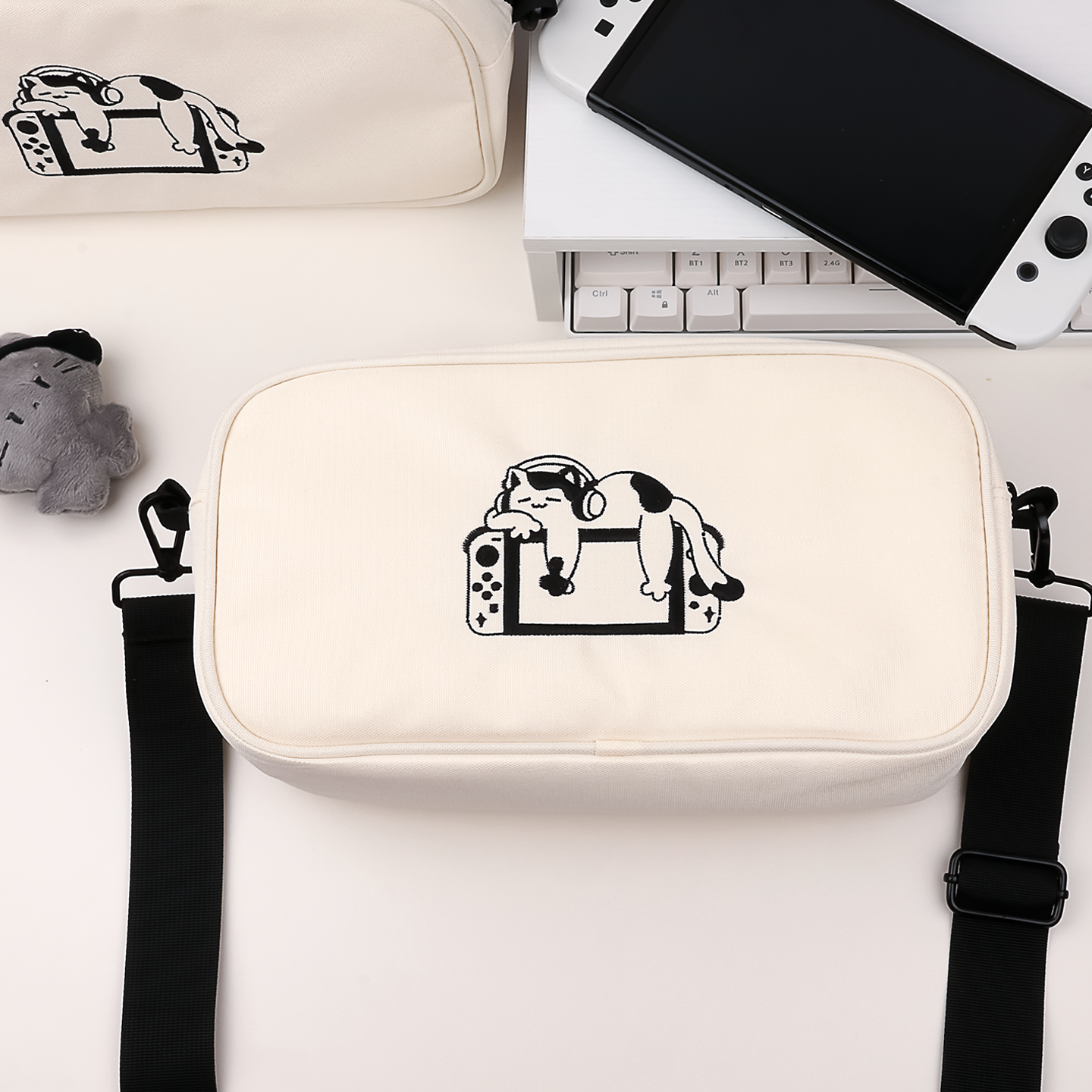 Cat-Themed Gaming Crossbody Ba - Gaming Console Display ulasan dan harga