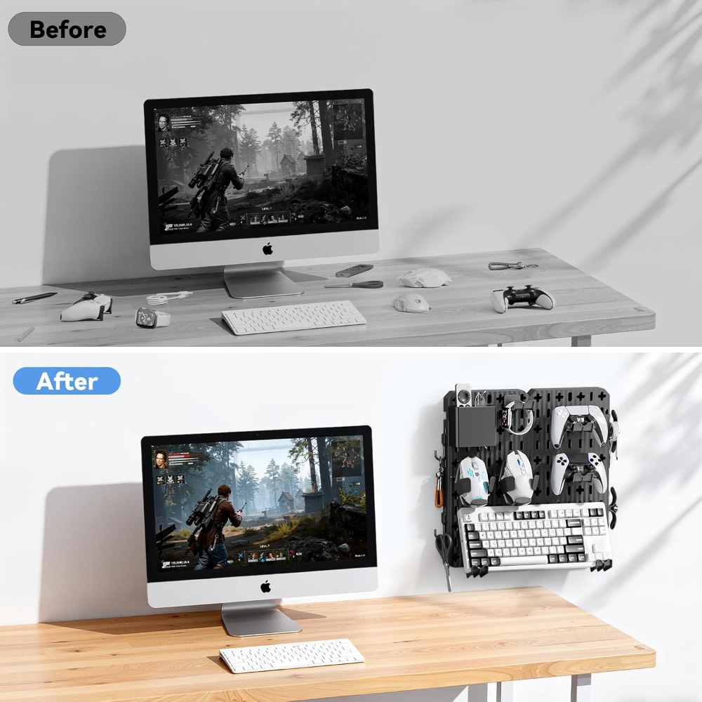 Wall Mount Keyboard & Mouse Di - Controller Stand Holder ulasan dan harga