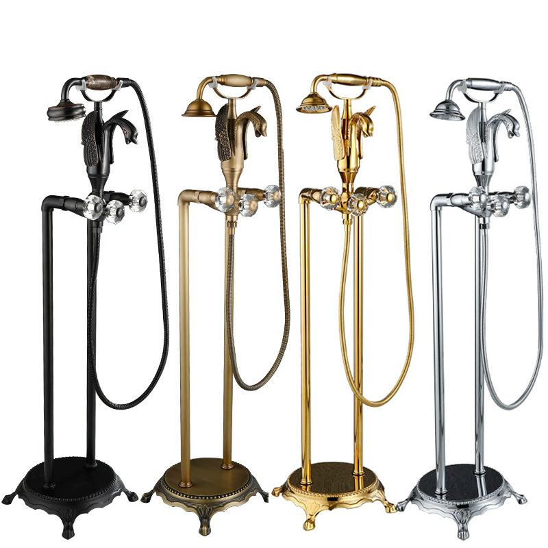 Tuqiu Gold Bathtub Faucet Set  - Controller Stand Holder ulasan dan harga