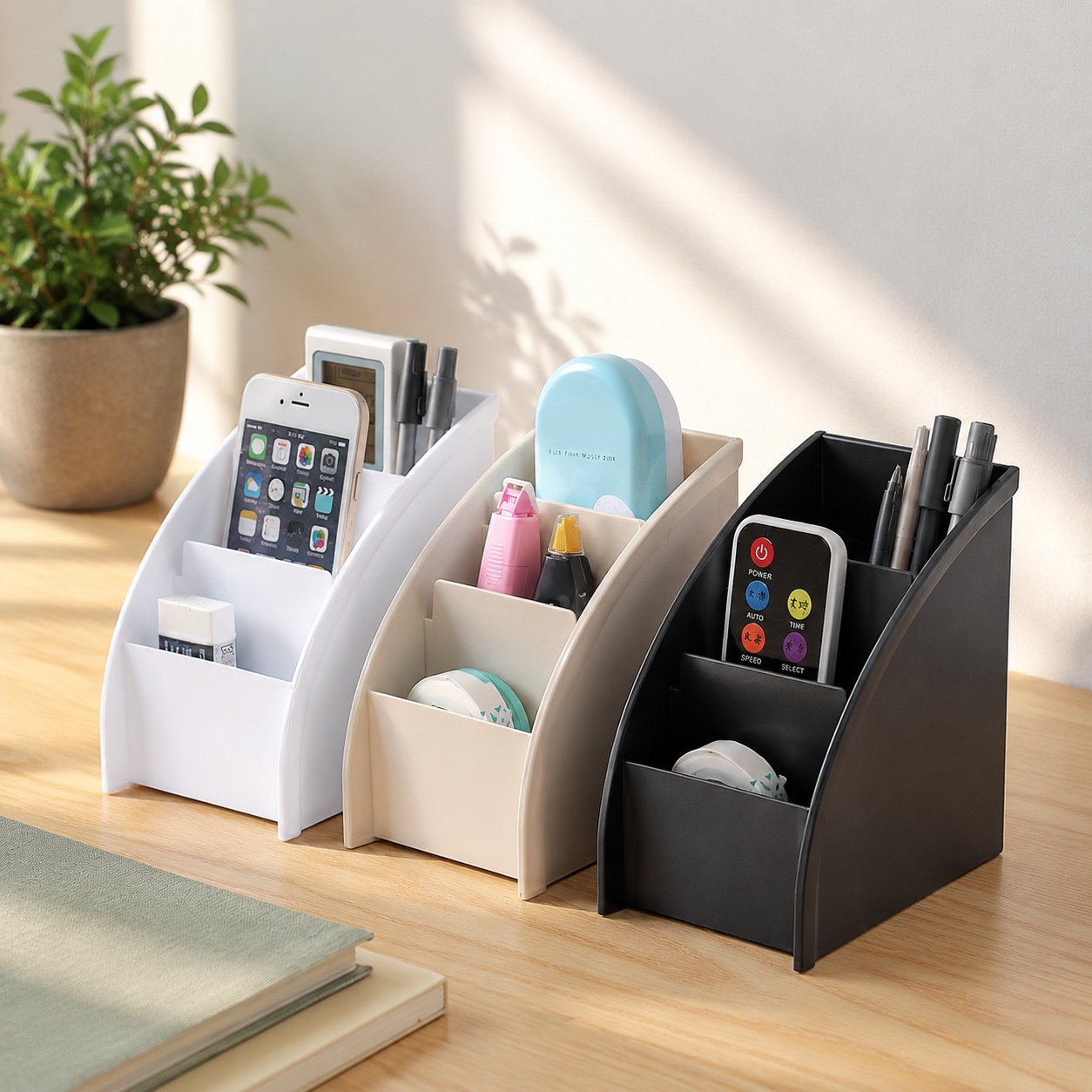 Multifunctional 3 Grid Remote  - Controller Stand Holder ulasan dan harga