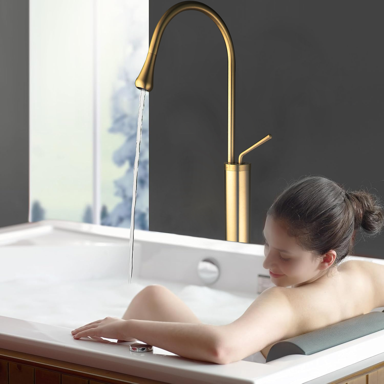 ZAPPO Freestanding Tub Filler  - Controller Stand Holder ulasan dan harga
