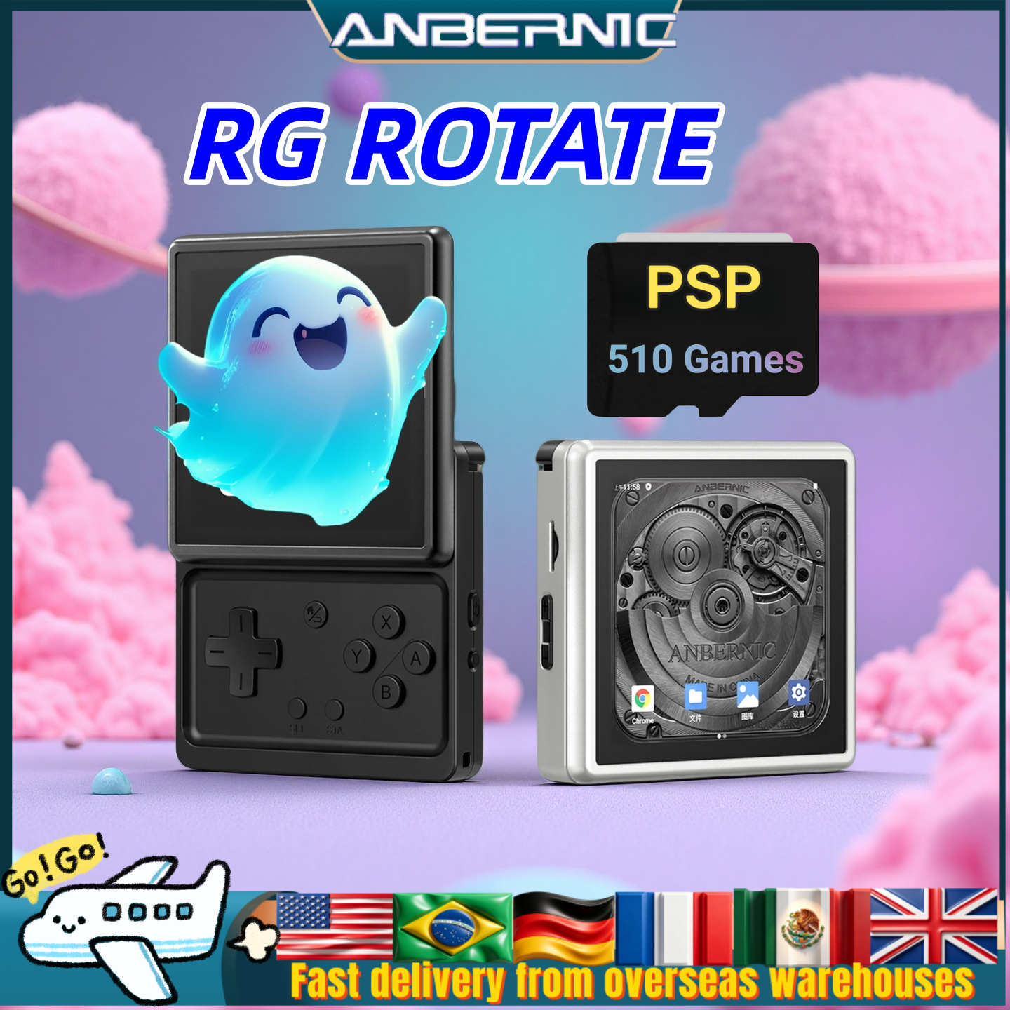 ANBERNIC RG Rotate Square Rota - Gaming Console 5 Year Old ulasan dan harga