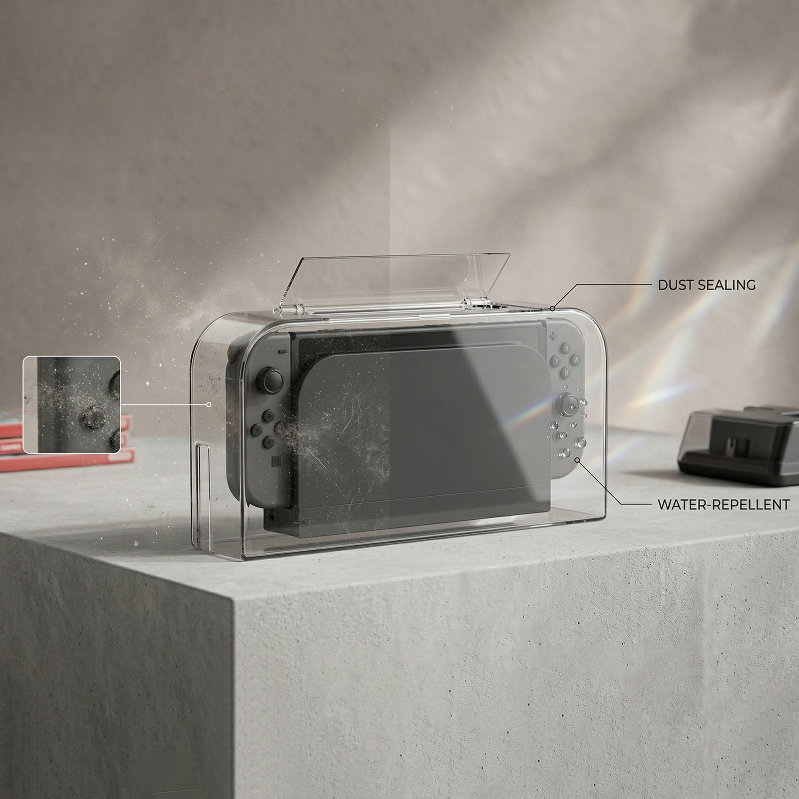 For NS2 Clear Display Box Wate - Gaming Console Display Case ulasan dan harga