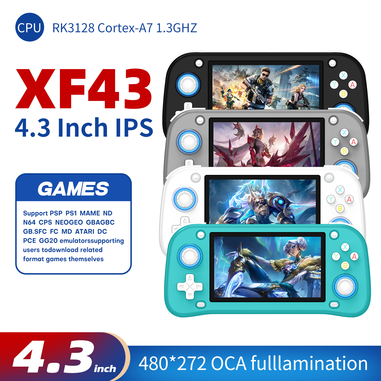 AISLPC XF43 4.3 inch Retro Han - Gaming Console 5 Year Old ulasan dan harga