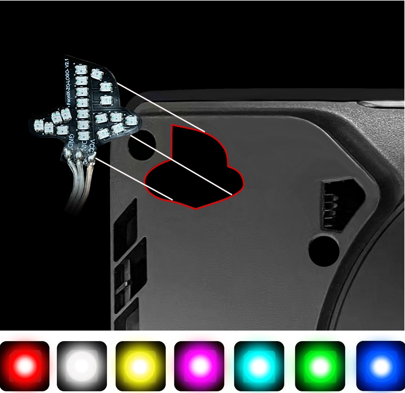 RGB Mood Light with Music Sync - Gaming Console Logo ulasan dan harga
