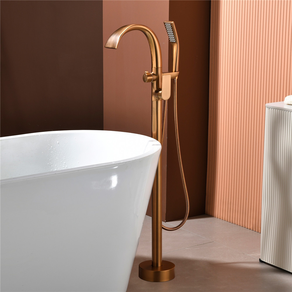 Brushed Rose Gold Bathtub Fauc - Controller Stand Holder ulasan dan harga