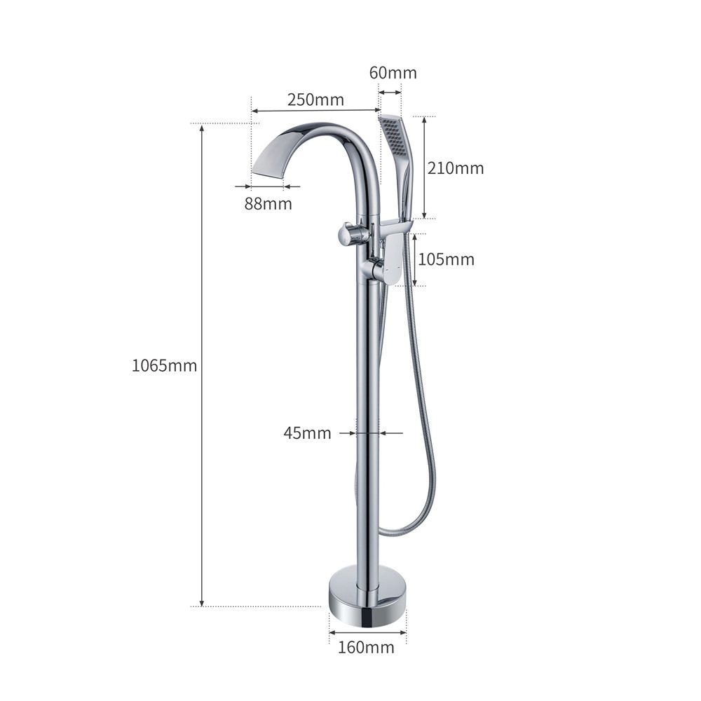 Brushed Rose Gold Bathtub Fauc - Controller Stand Holder ulasan dan harga